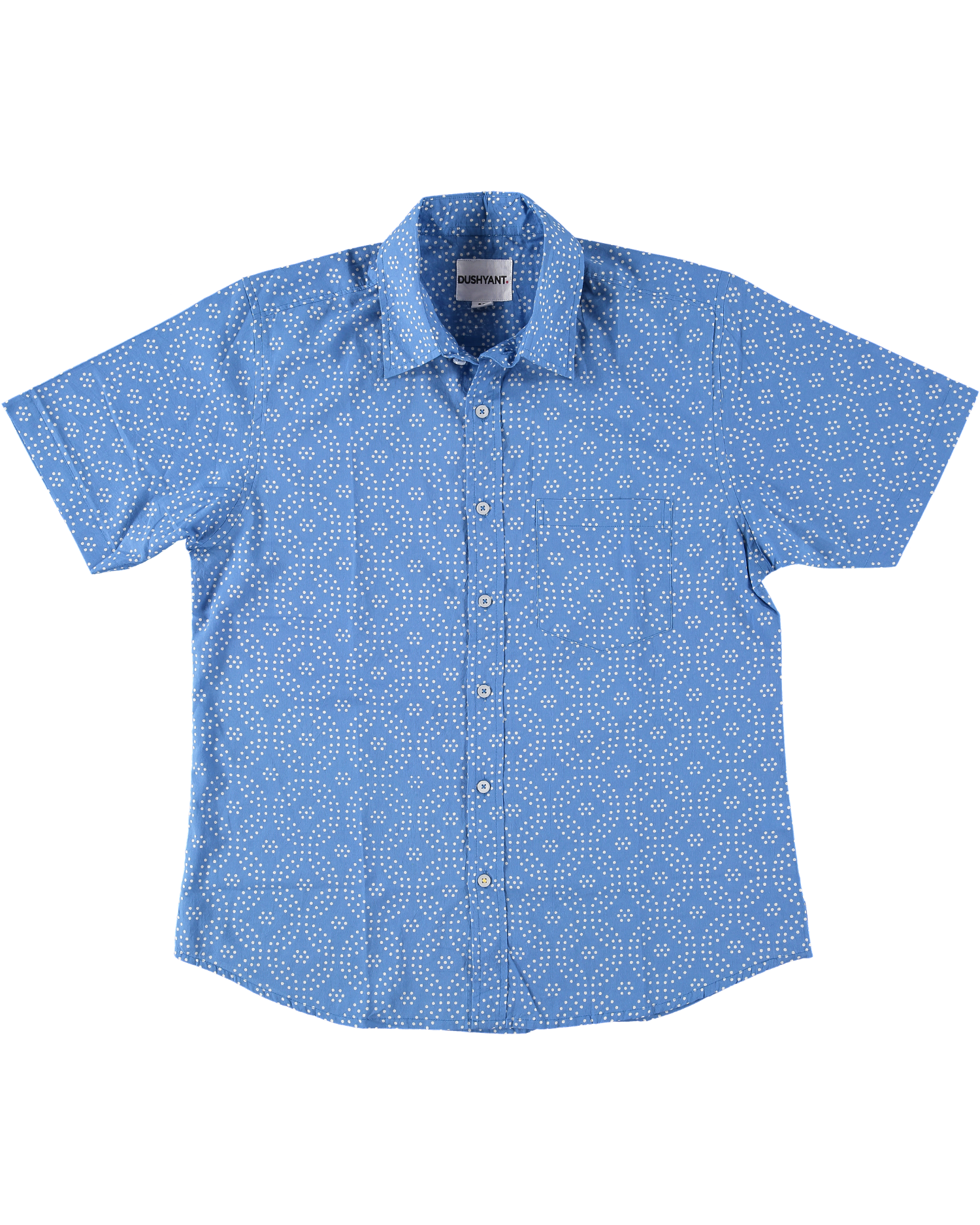'The Folk' Shirt in Blue Small Dots