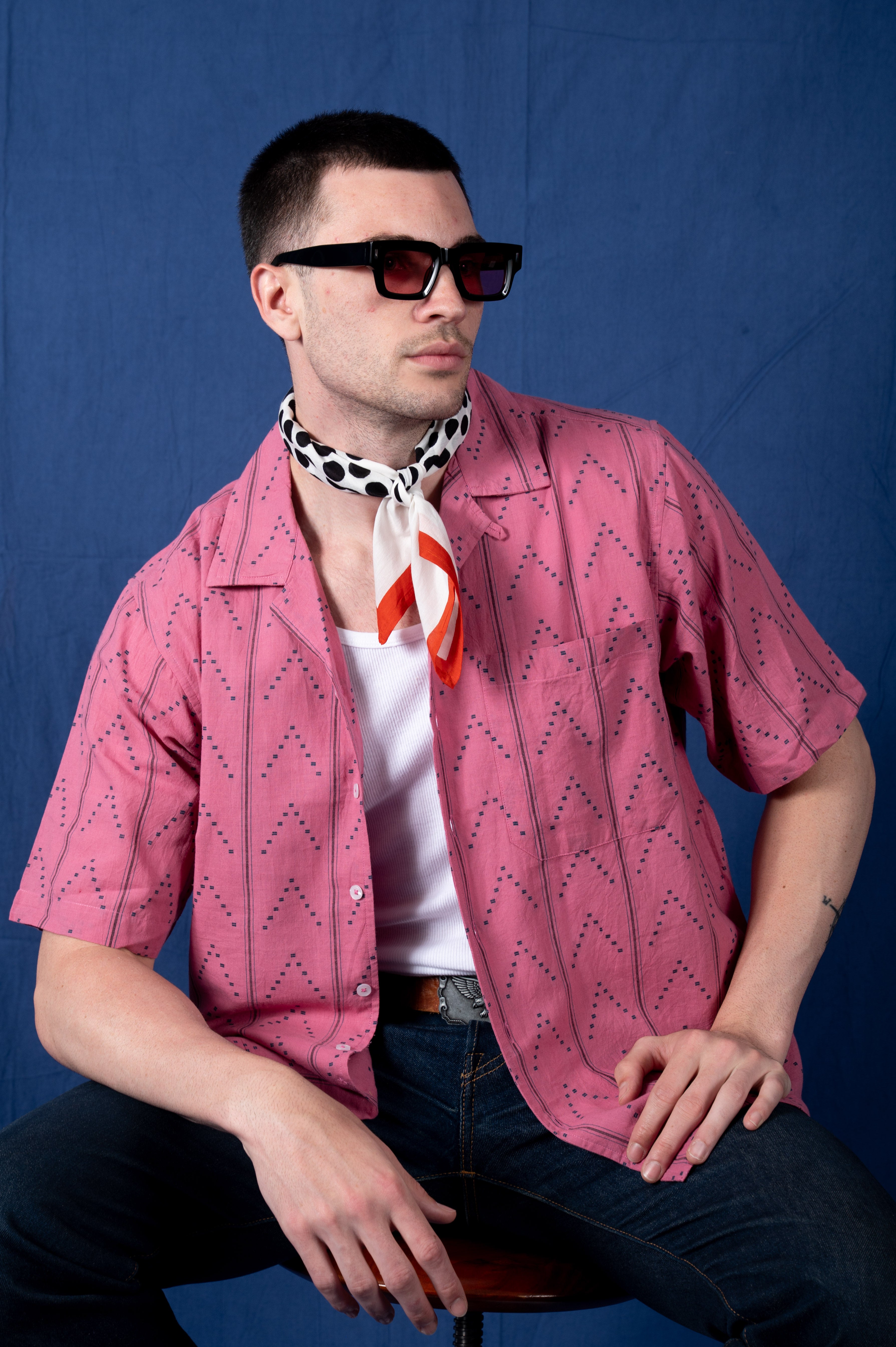 Archie Bandana No. 1 - Black and White Dots