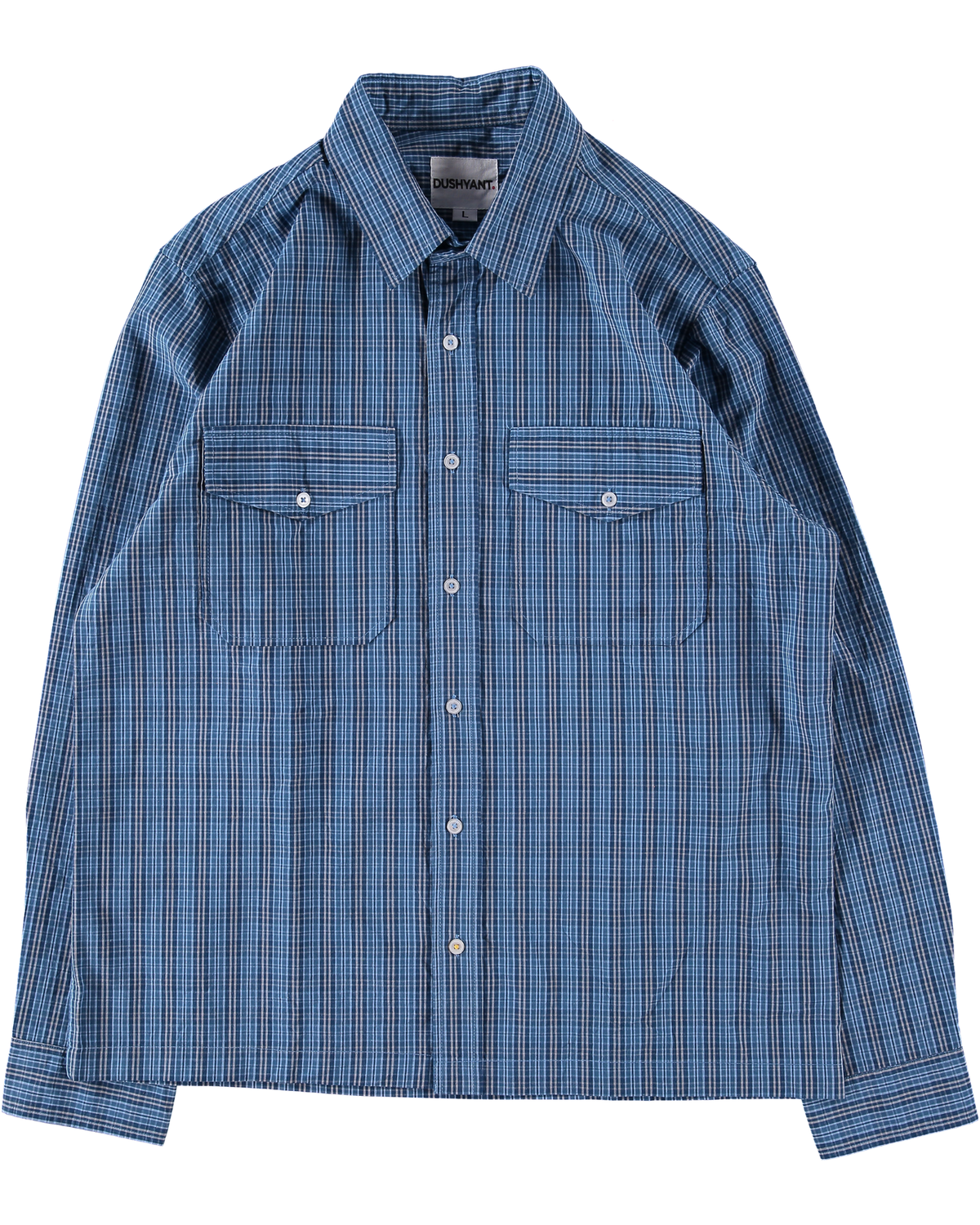 The 'Jesse' Over Shirt in Blue Small Checks