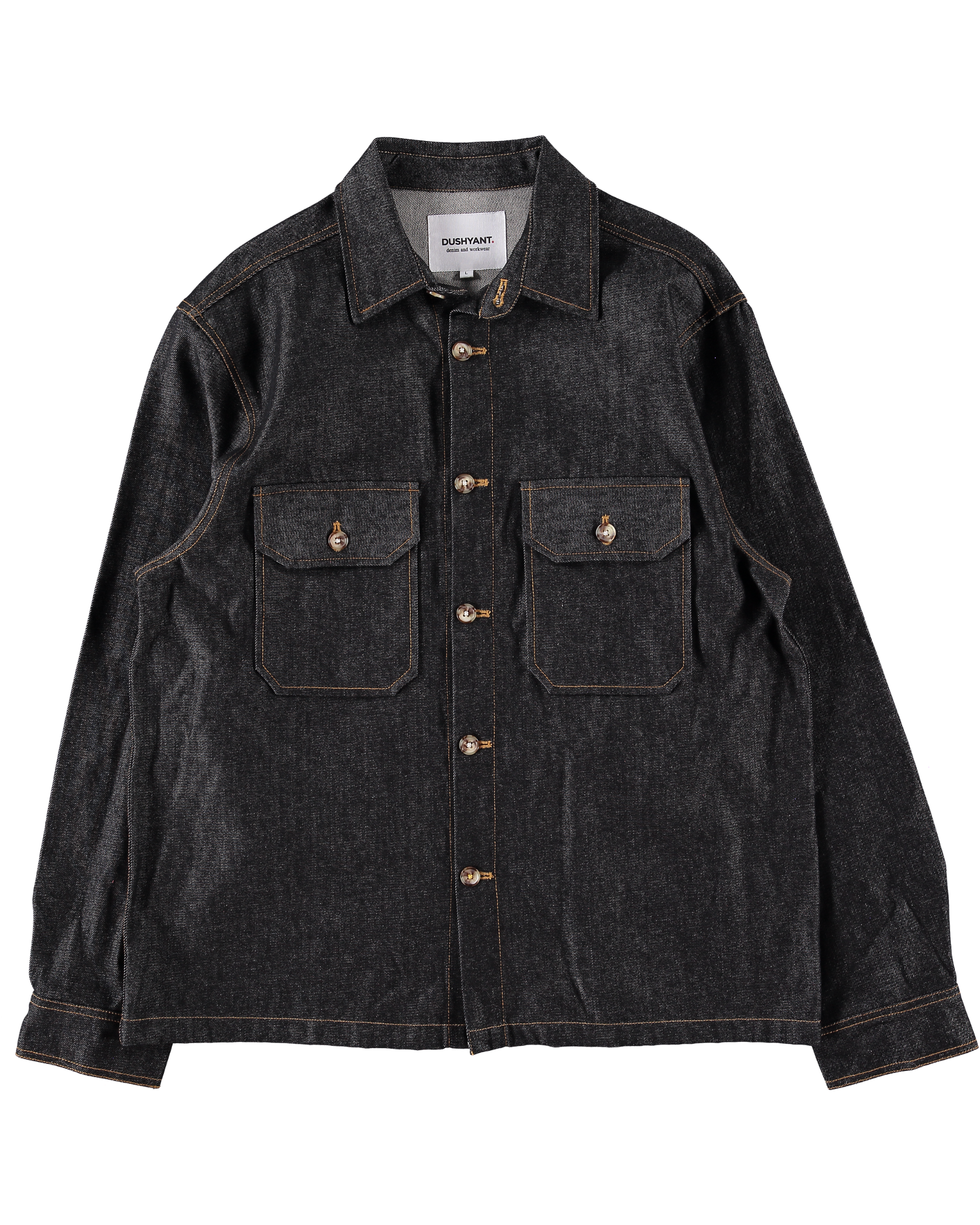 'Tony' Workshirt in Black Denim