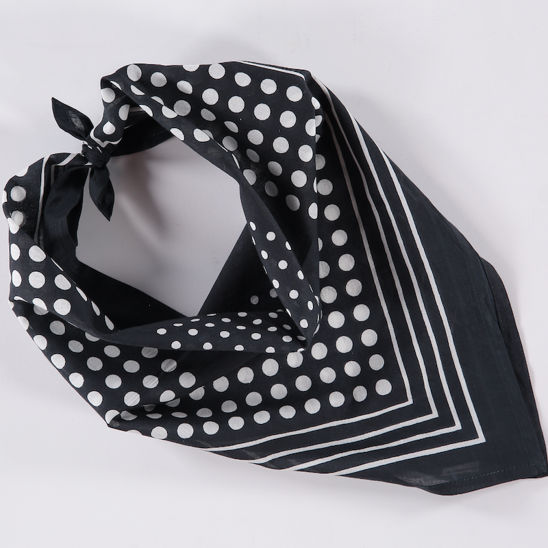 Archie Bandana No. 7 - Black and White Dots