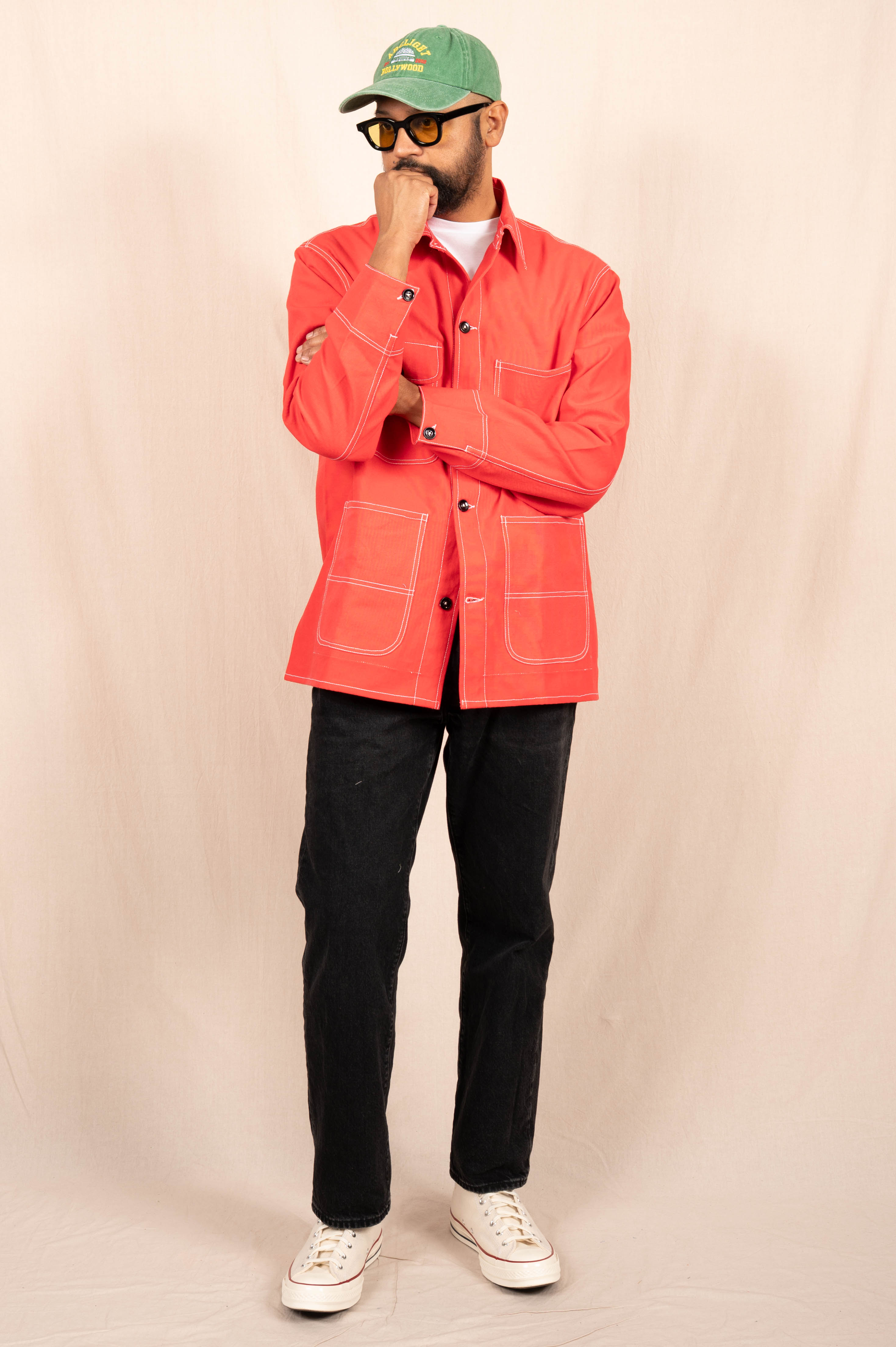 Chore Coat in Tomato Red Duck Canvas