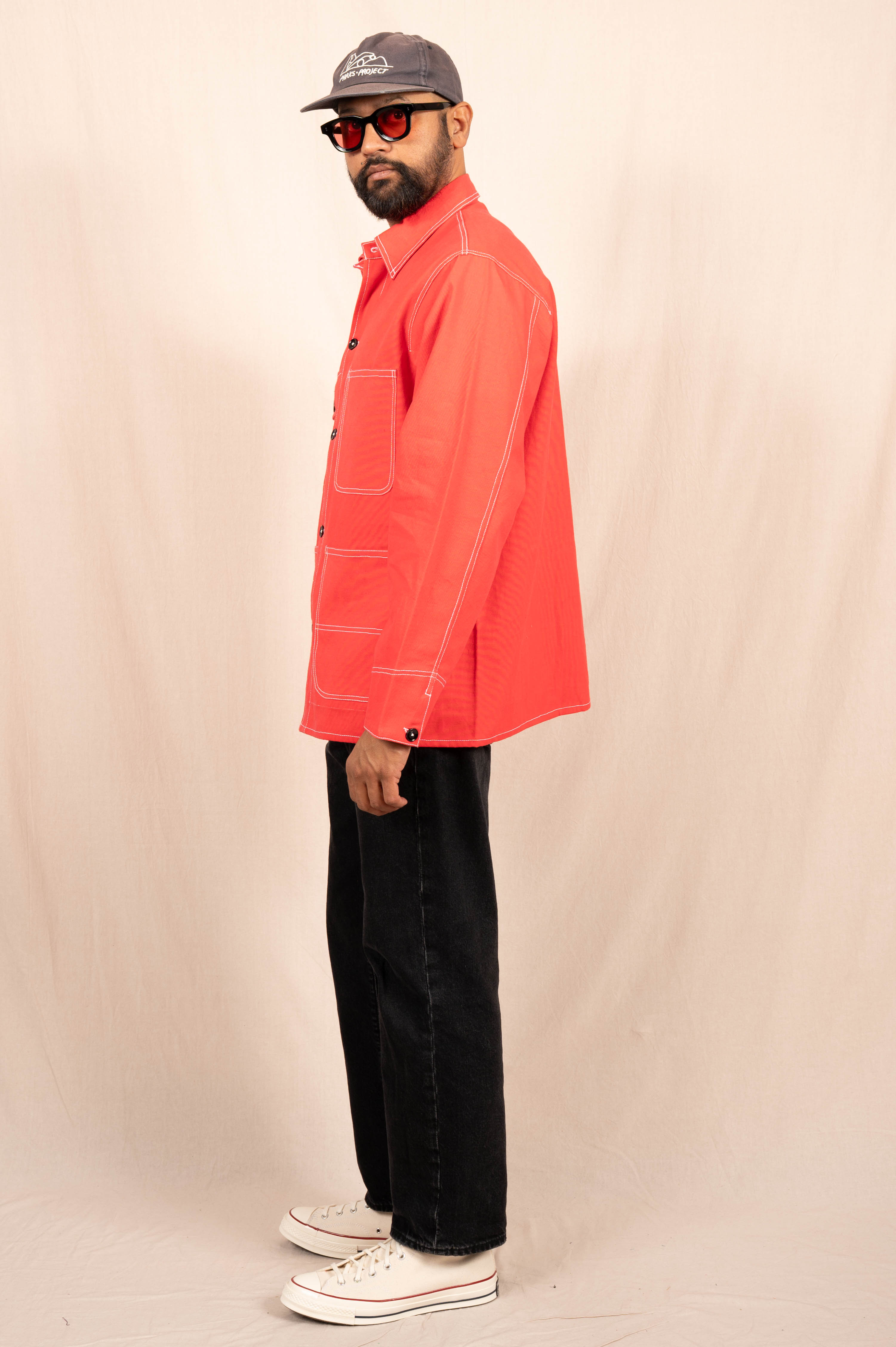 Chore Coat in Tomato Red Duck Canvas