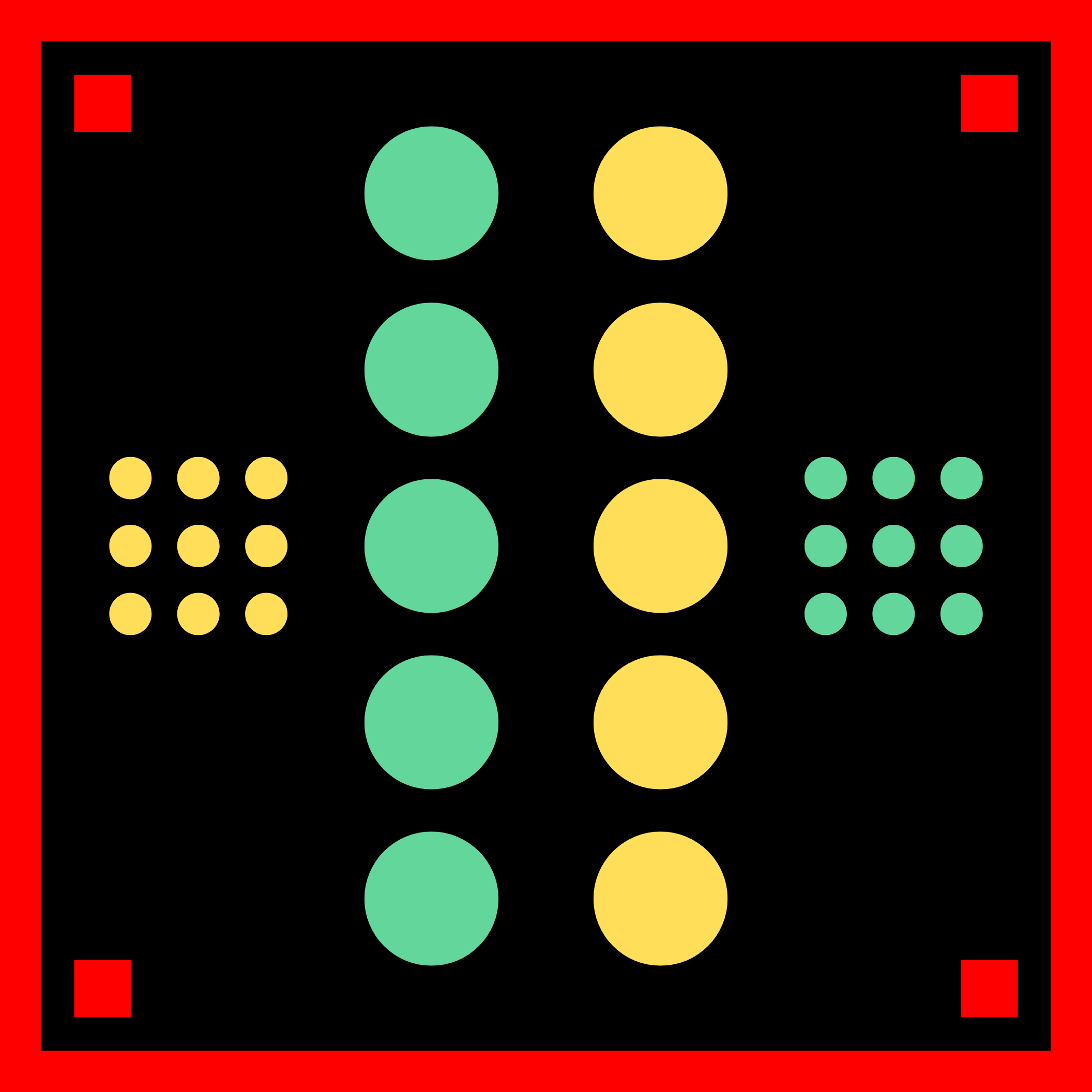 Archie Bandana No. 5 - Large Contrasting Dots Art Print