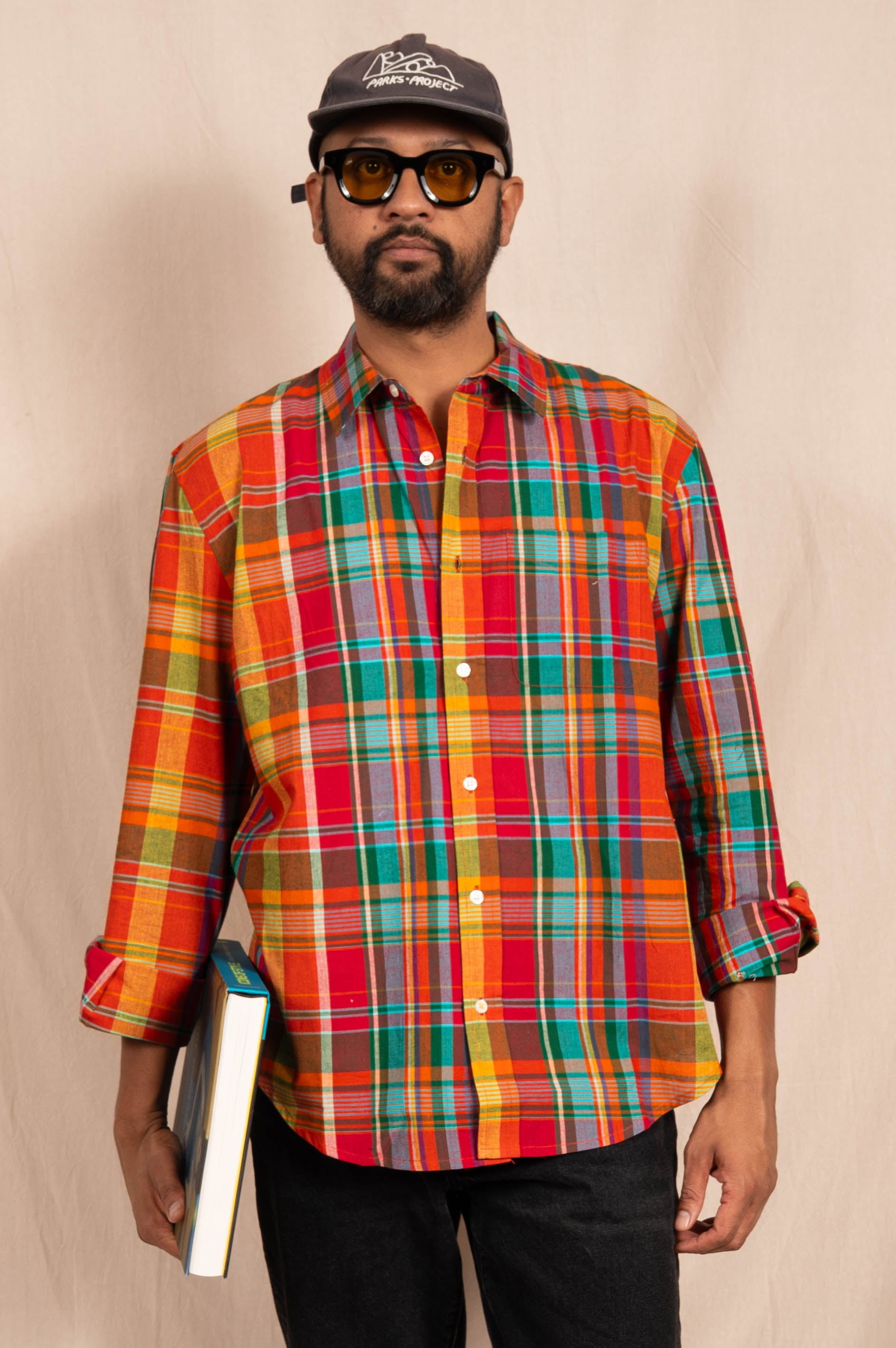 'The Brady' Long Sleeve Shirt in Red Madras Checks