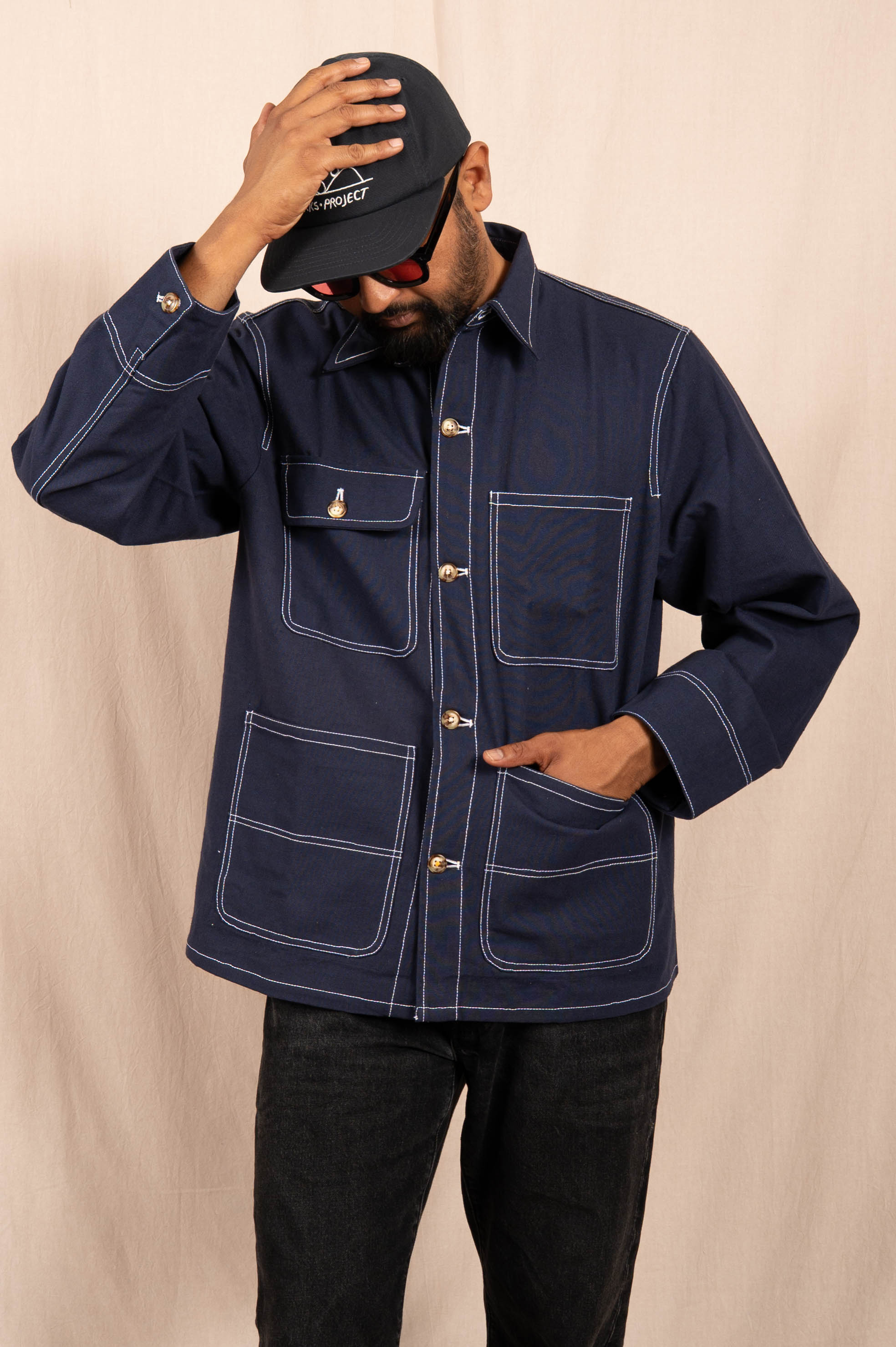Chore Coat in Navy Duck Canvas