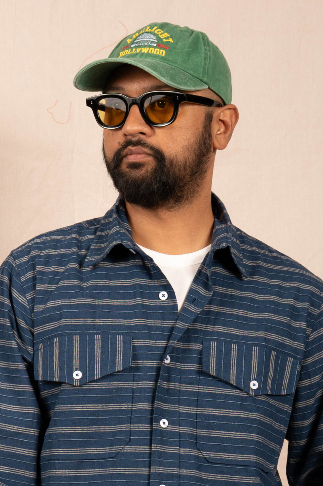 The 'Jesse' Over Shirt in Blue and White Horizontal Stripes