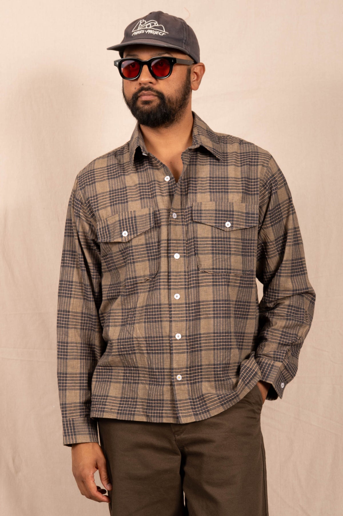 The 'Jesse' Over Shirt in Gray Checks