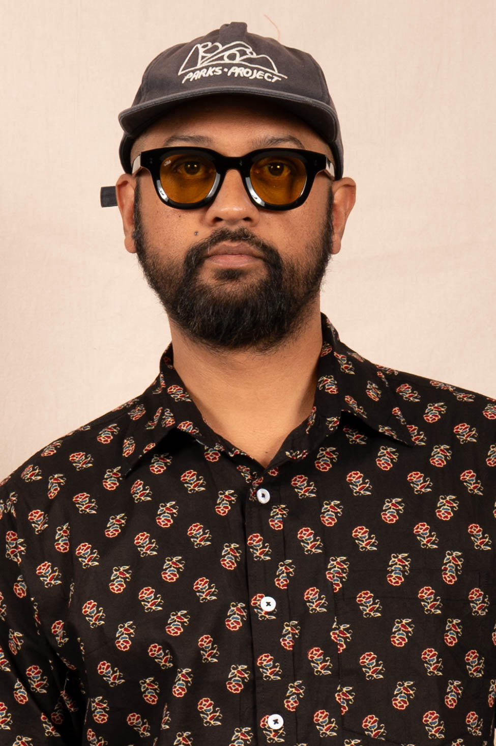 'The Folk' Shirt in Noir Rose Print