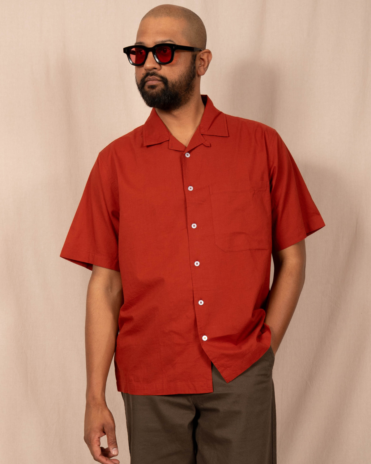 'The Don' Camp Shirt in Rust