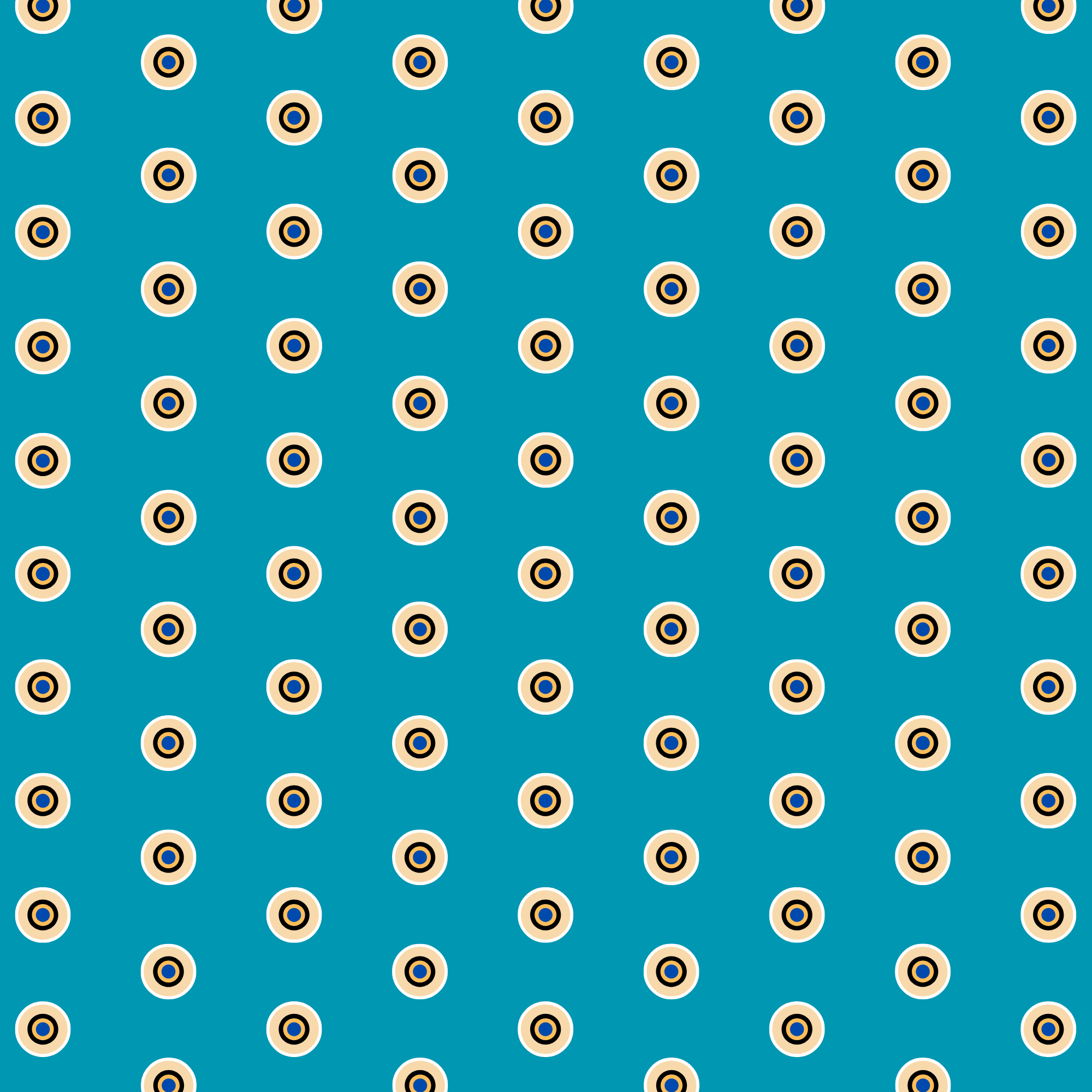 Raaga Napkins - Cobalt Target Print - Hand Printed - Set of 4