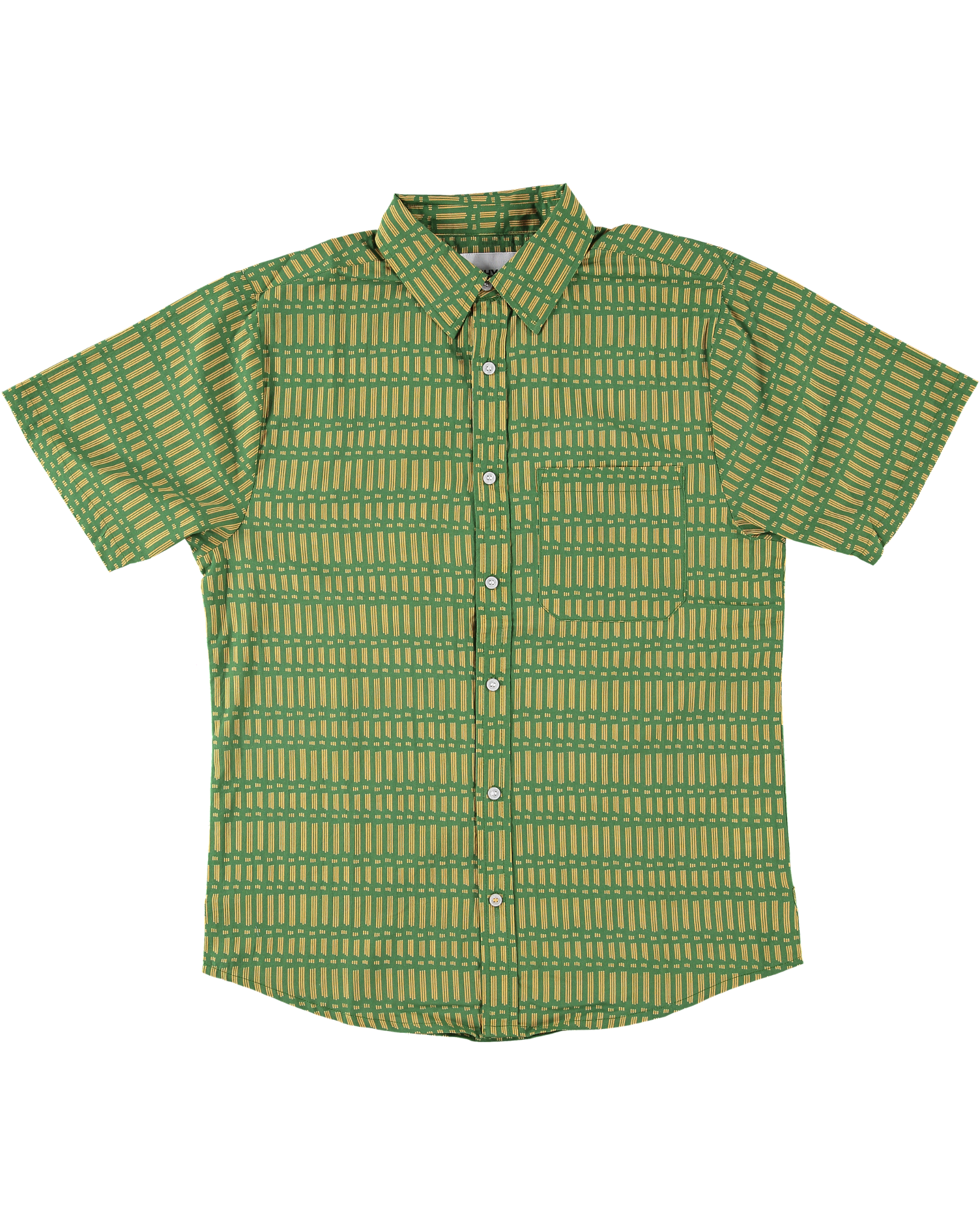'The Folk' Shirt in Green Sticks Print