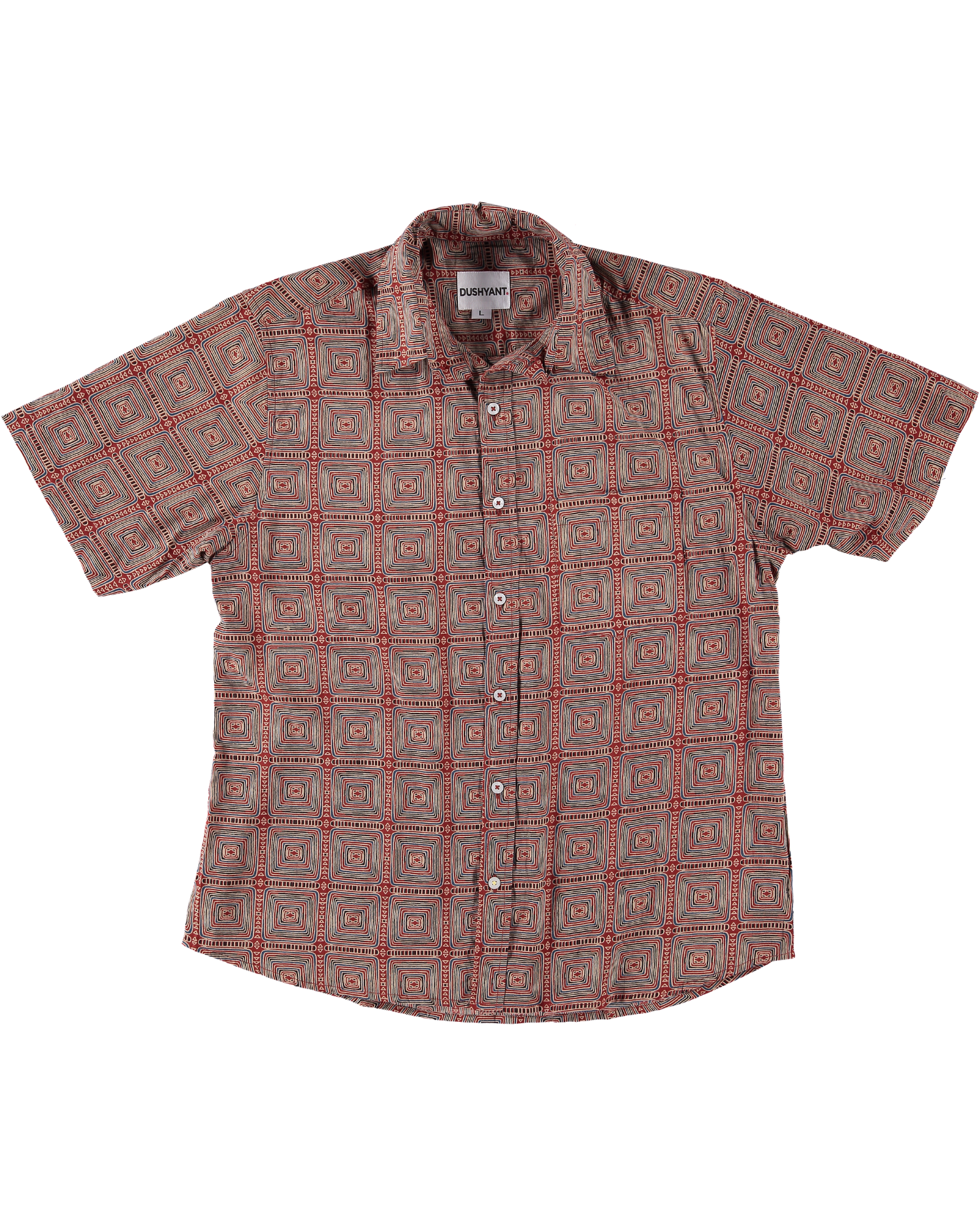 'The Folk' Shirt in Abstract Geometry Print