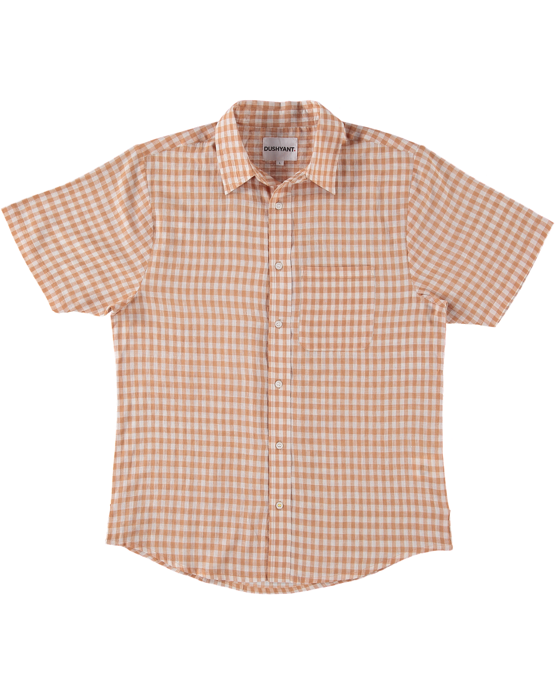 'The Folk' Shirt in Tan Gingham