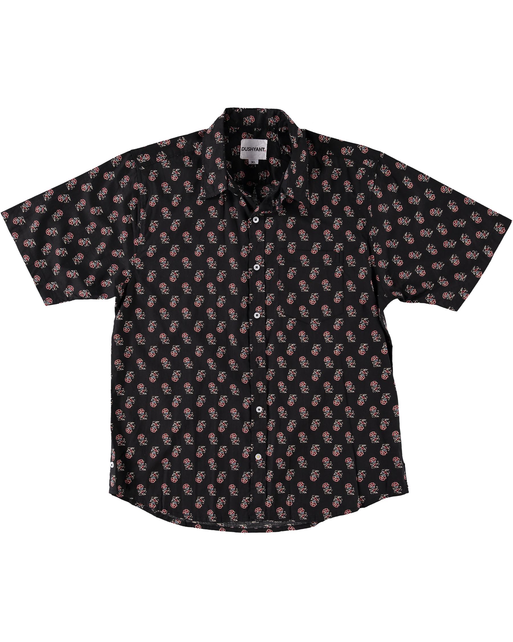 'The Folk' Shirt in Noir Rose Print