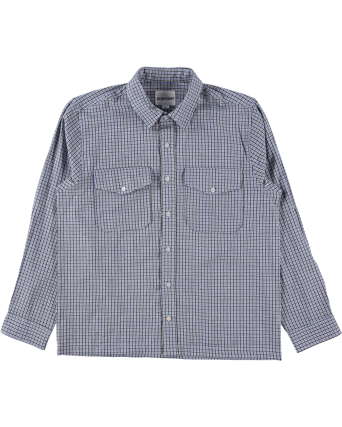 The 'Jesse' Over Shirt in White, Black and Blue Checks