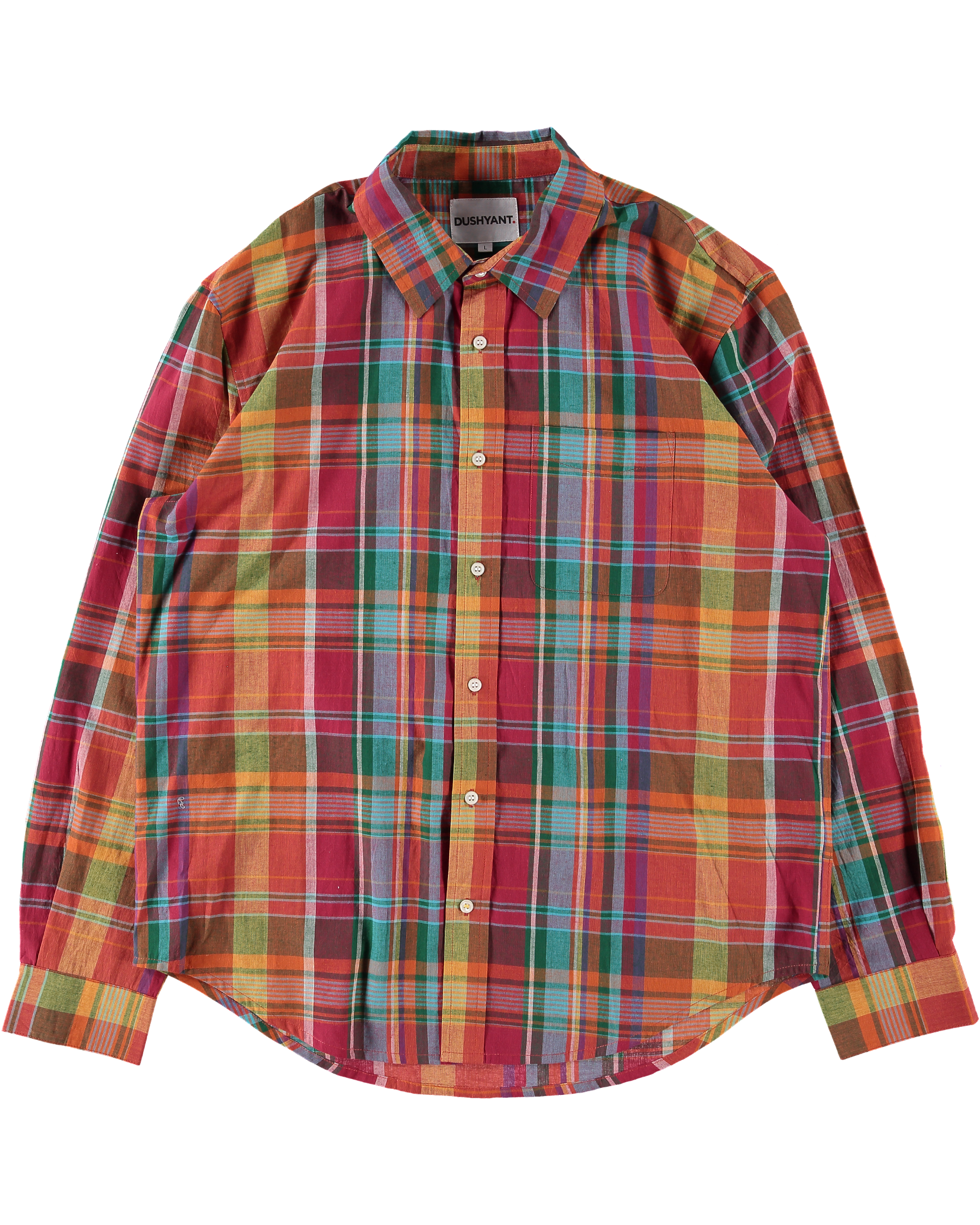 'The Brady' Long Sleeve Shirt in Red Madras Checks