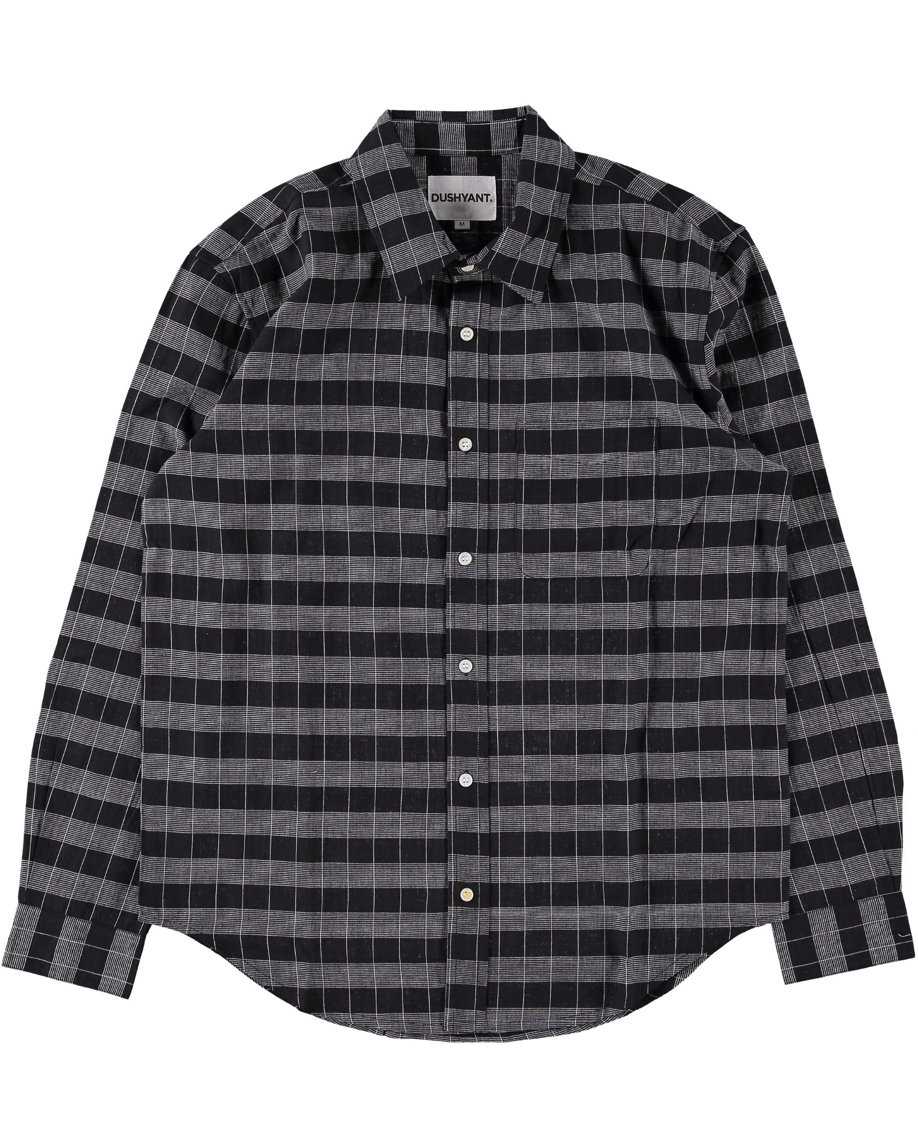 'The Brady' Long Sleeve Shirt in Black and Gray Large Checks