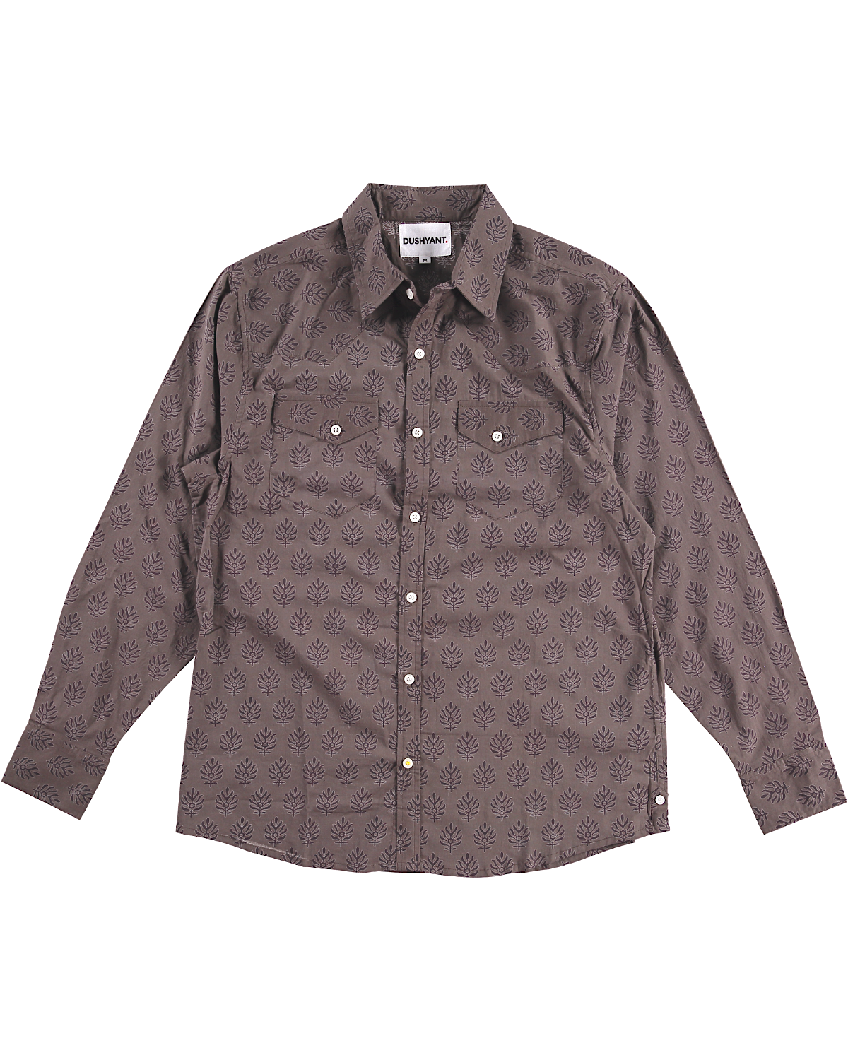 'The Bandit' Western Shirt in Fired Brick Motif