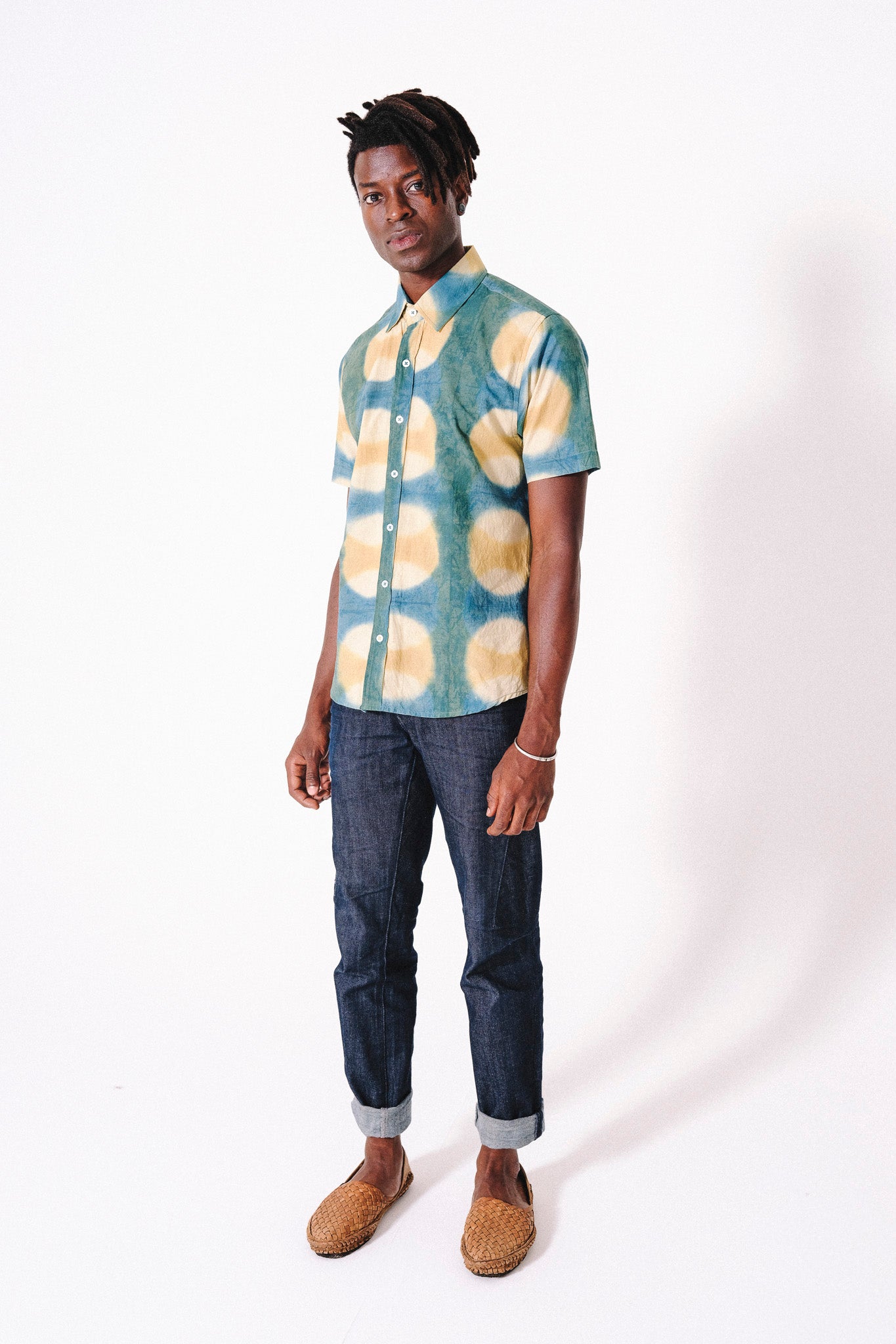 'The Sufi' Clamp Dye shirt in Summer Sun Print