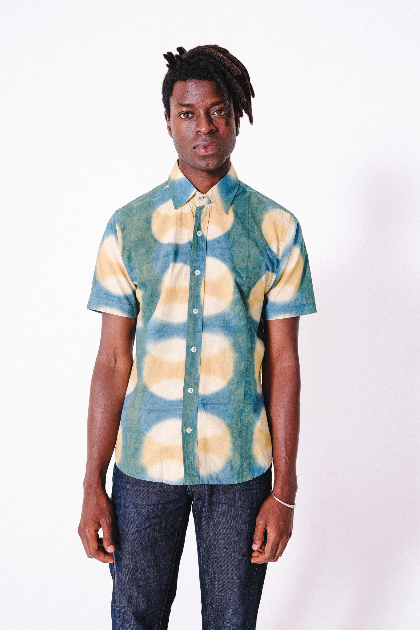 'The Sufi' Clamp Dye shirt in Summer Sun Print