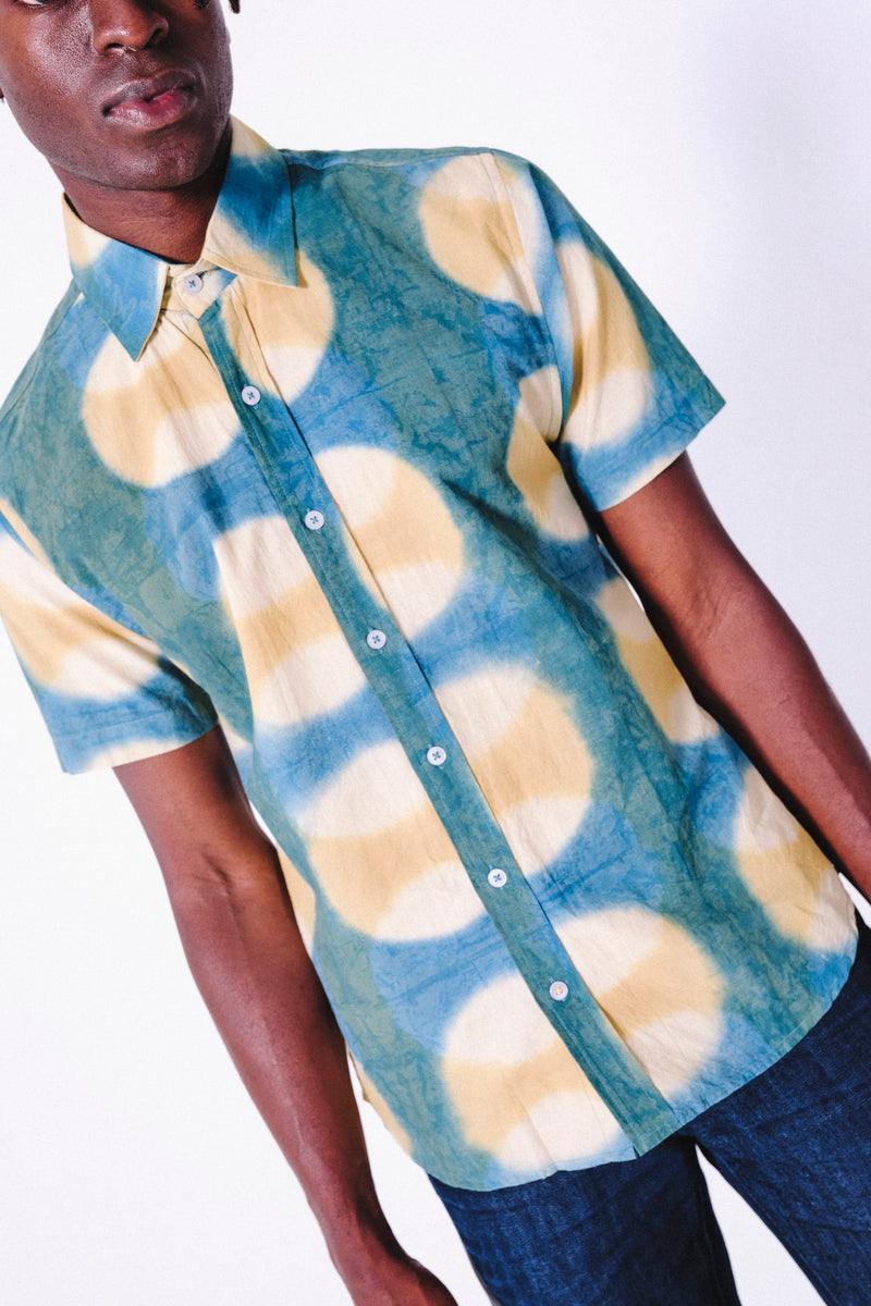 'The Sufi' Clamp Dye shirt in Summer Sun Print