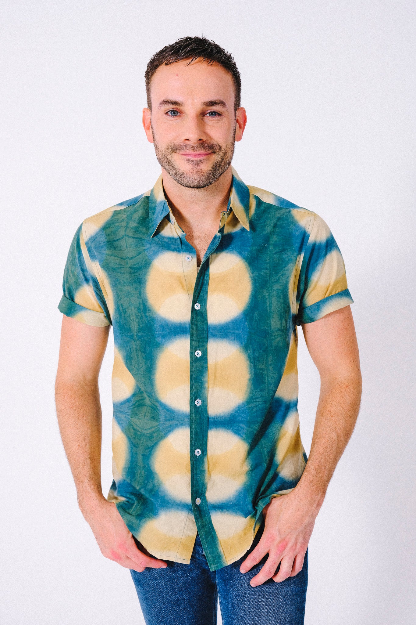 'The Sufi' Clamp Dye shirt in Summer Sun Print