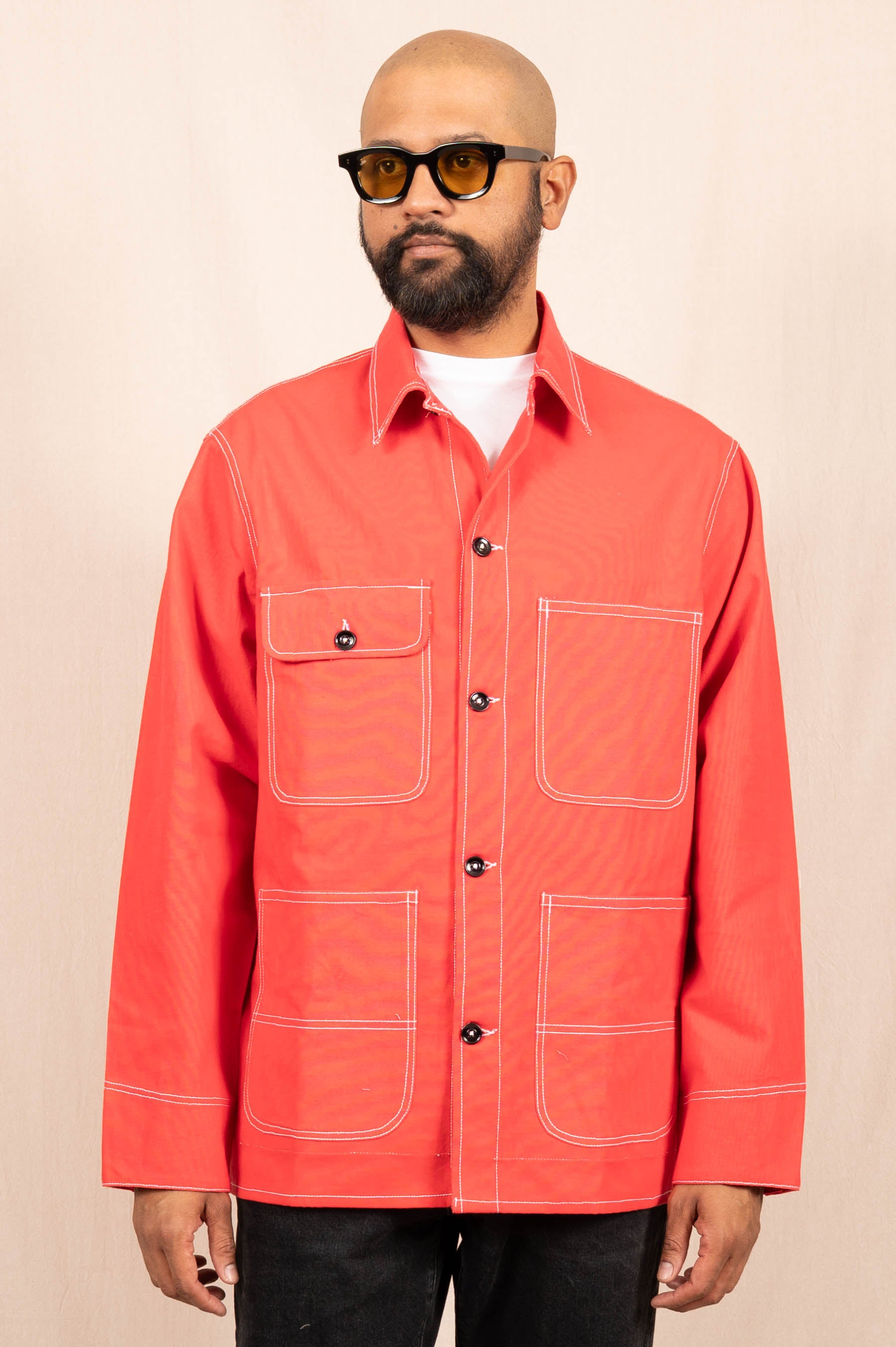 Chore Coat in Tomato Red Duck Canvas