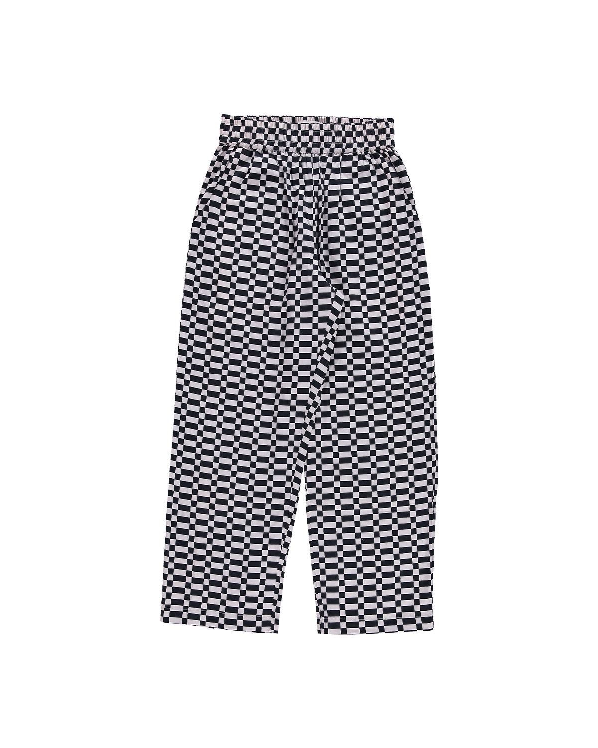 Hand Printed 'Seema' Pants in Black Checkers