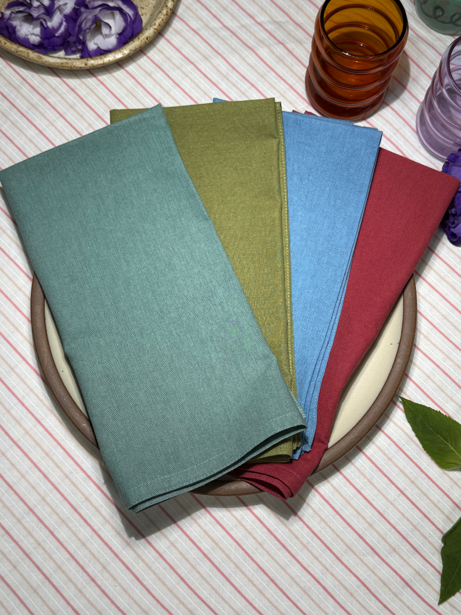 Emma Napkins - Natural Dyed - Assorted Colors - Set of 4
