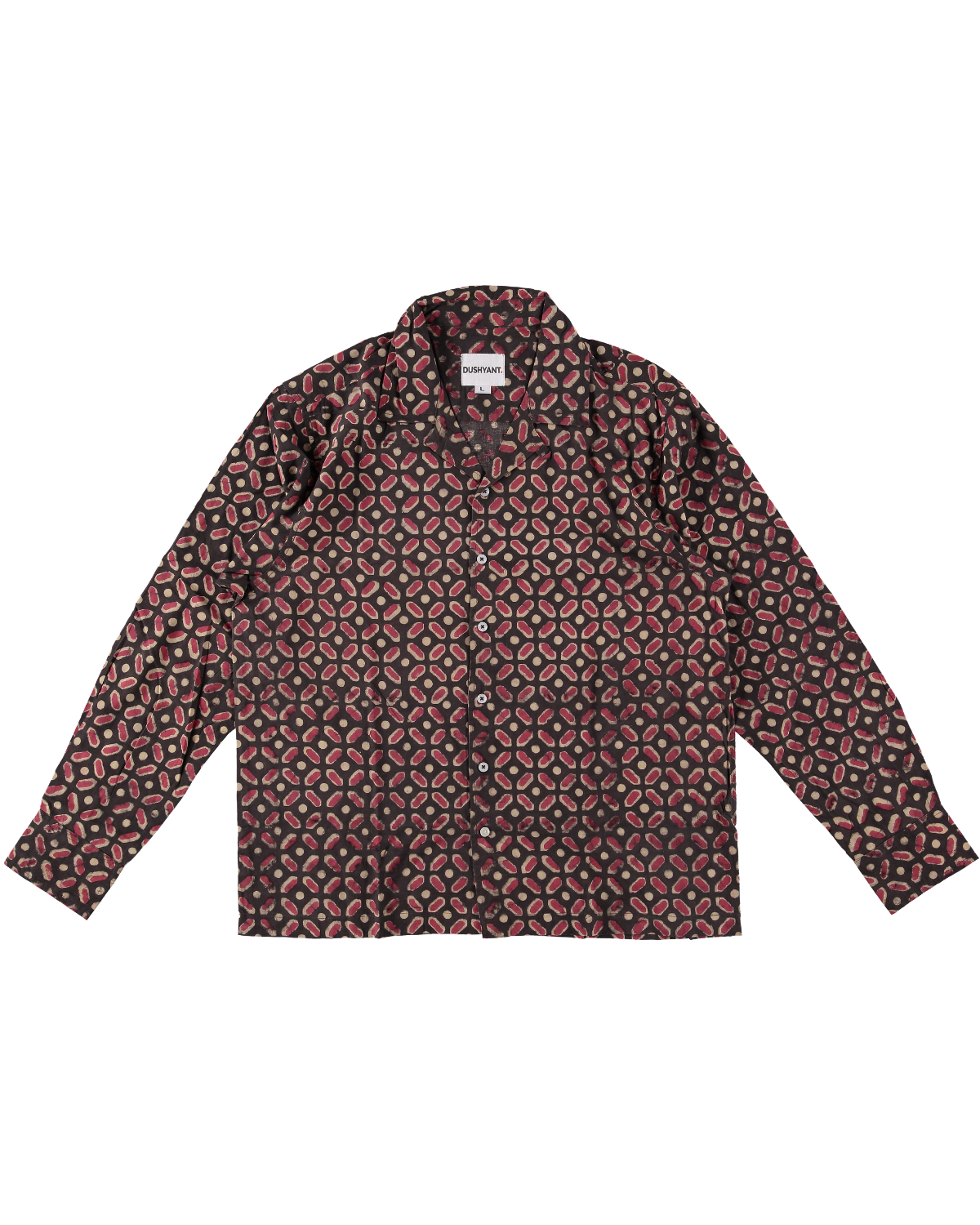 Hand Printed 'The Raj' Camp Shirt in Jelly Beans Print