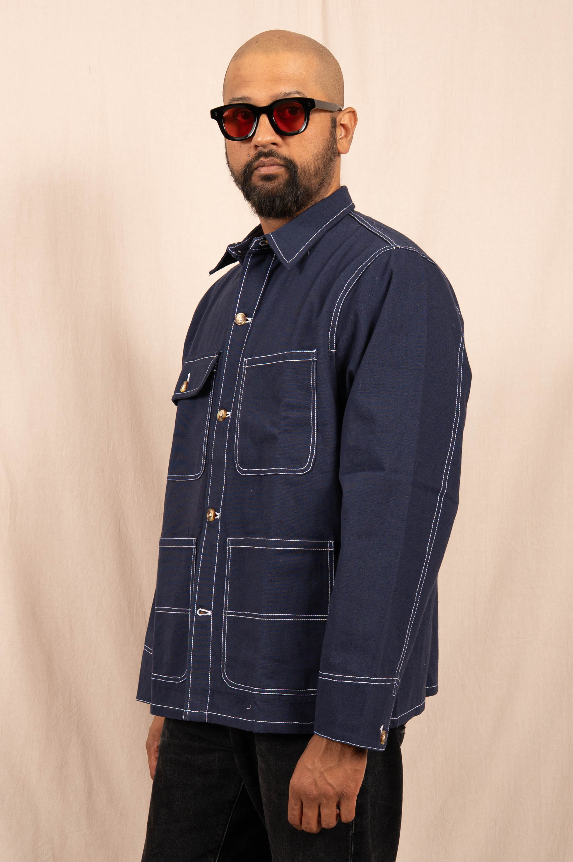 Chore Coat in Navy Duck Canvas