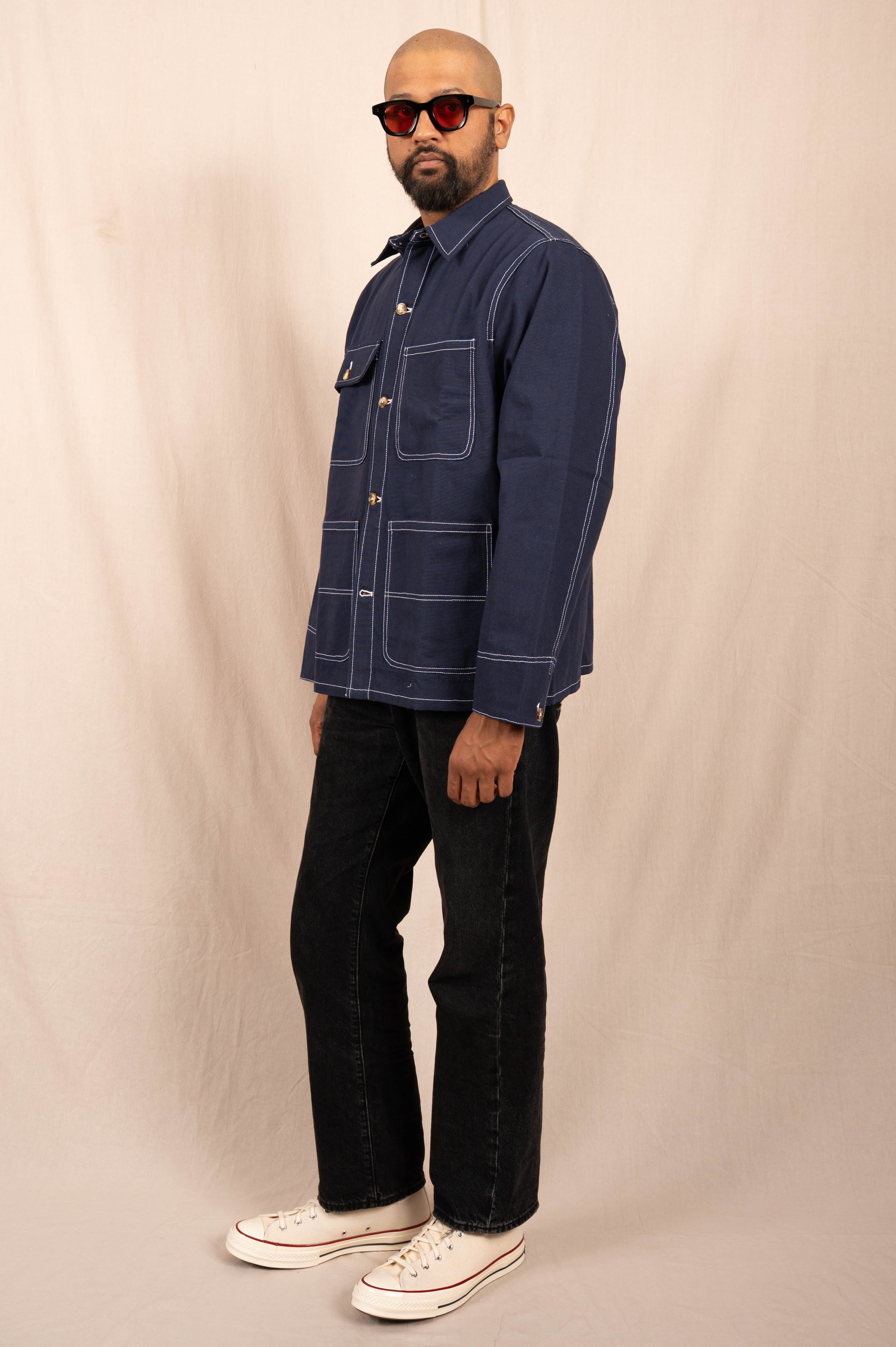 Chore Coat in Navy Duck Canvas