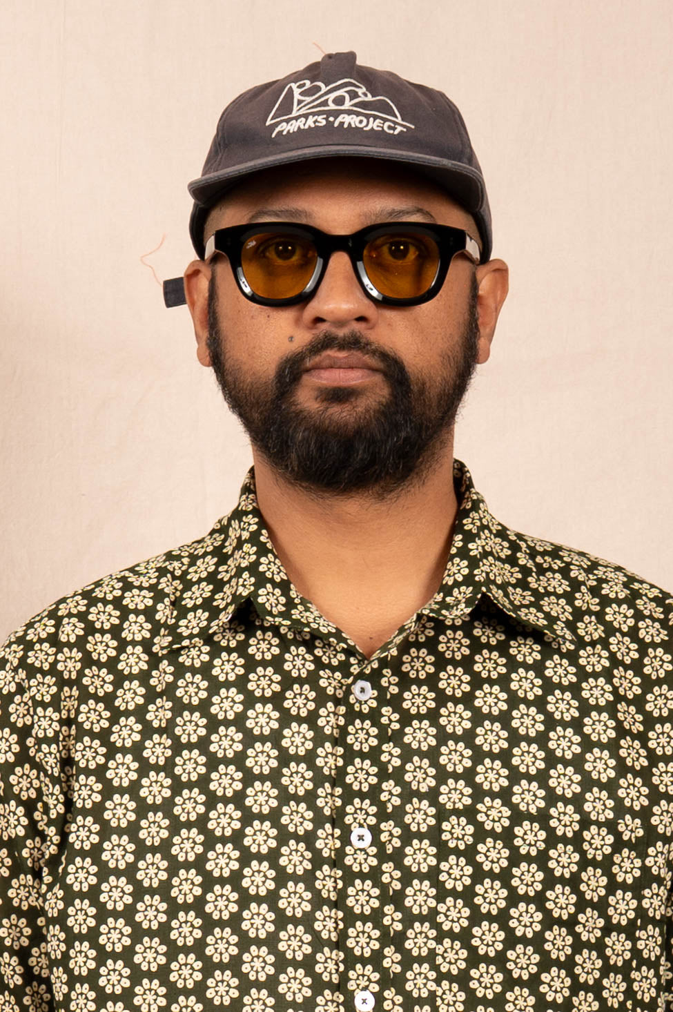 'The Folk' Shirt in Olive Octagon Print