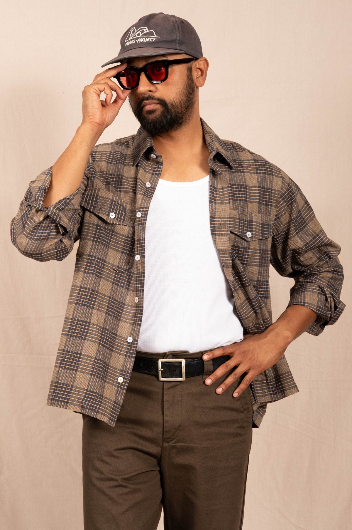 The 'Jesse' Over Shirt in Gray Checks