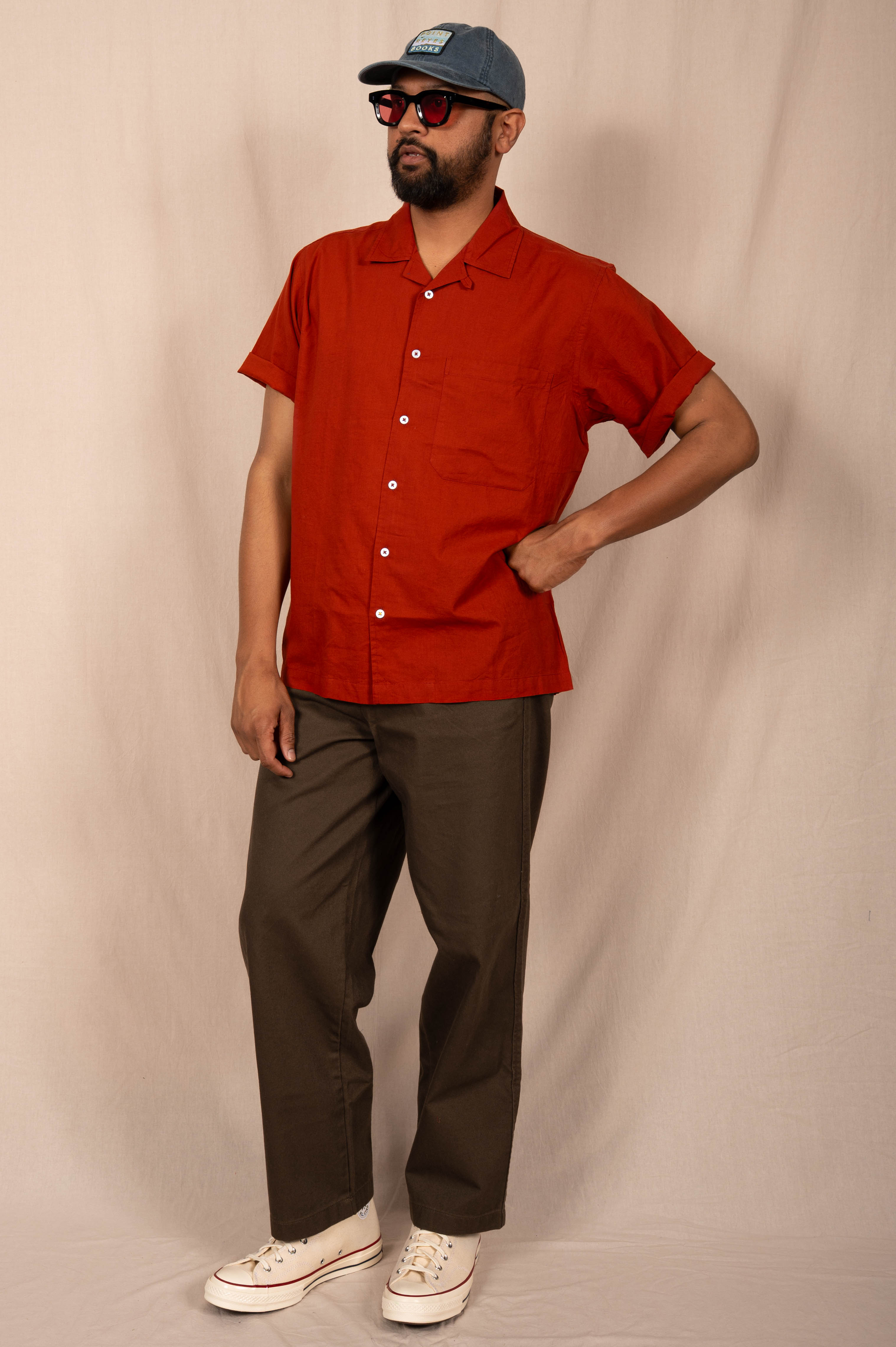 'The Don' Camp Shirt in Rust