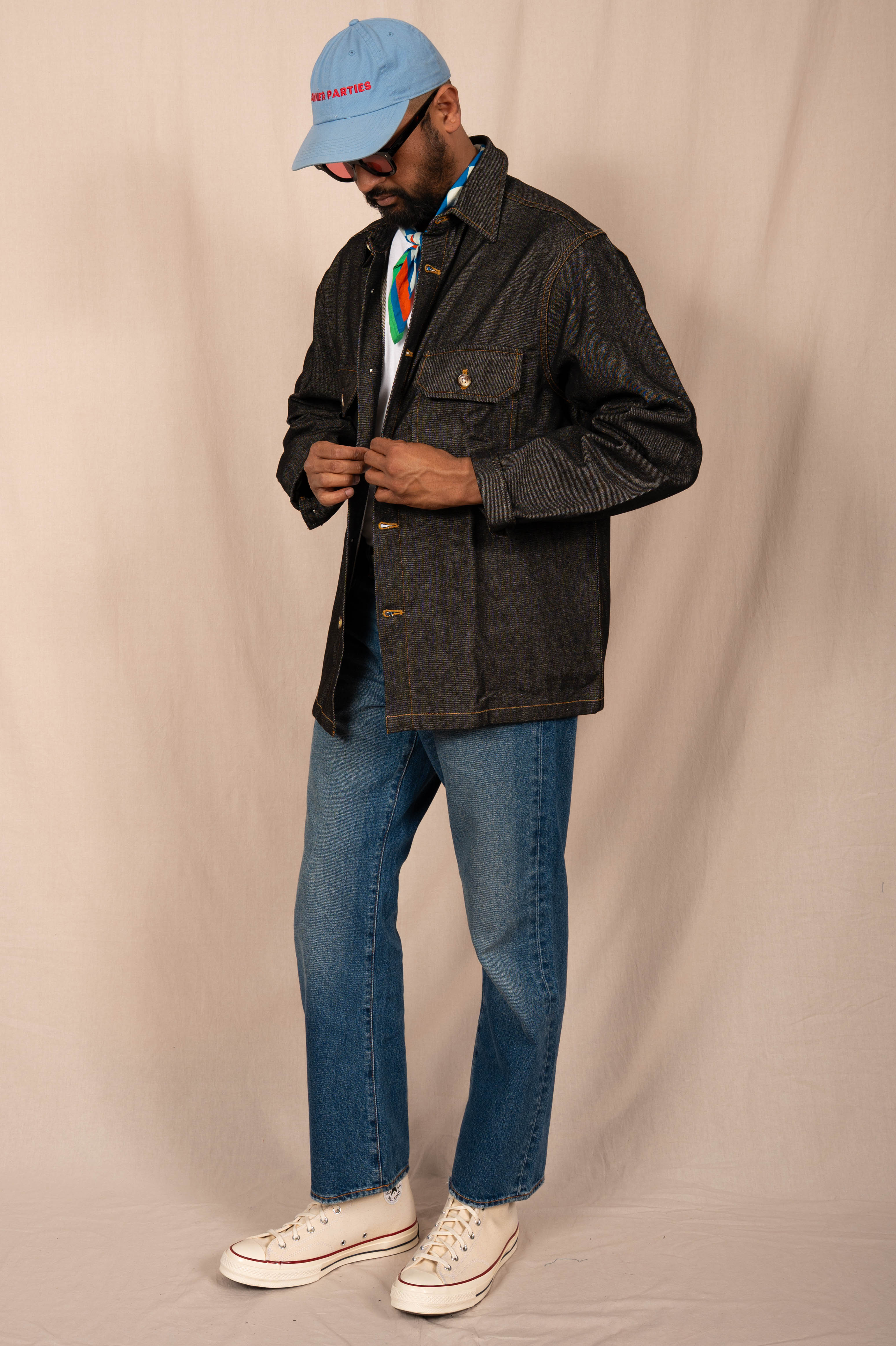 The 'Tony' Workshirt in Black Denim