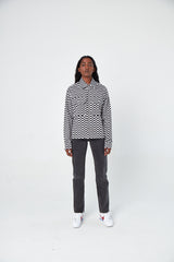 Hand Printed 'The Sophia' Over-Shirt in Checkers Twill