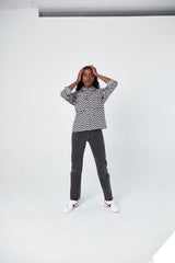 Hand Printed 'The Sophia' Over-Shirt in Checkers Twill