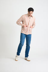 Xavier Overshirt Jacket in Multicolor Stripes
