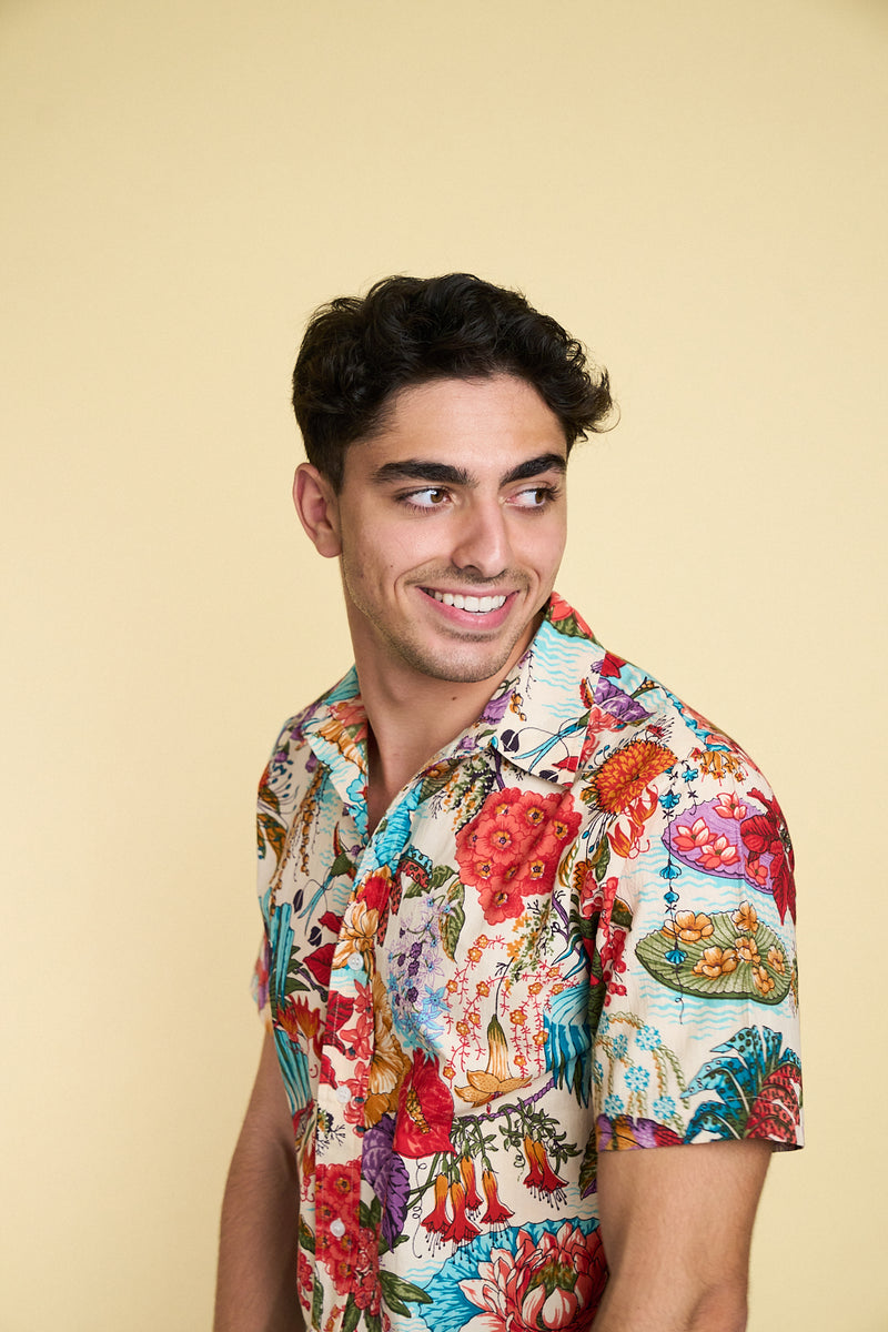 Hand Screen Printed 'The Jungle' Floral Shirt