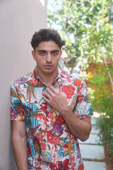Hand Screen Printed 'The Jungle' Floral Shirt