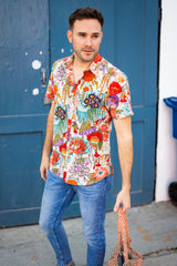 Hand Screen Printed 'The Jungle' Floral Shirt